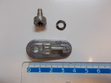 Preview: Siegenia Reparatur- Set Schwinge/Wippe, bestehend aus Schwinge, Siegenia Federscheibe gewellt, Siegenia Schließzapfen